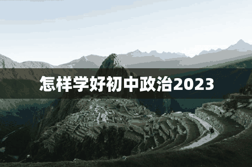 怎样学好初中政治2023